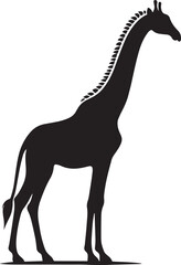 Zebra Silhouette isolated on white background Minimalist elephant vector shape icon