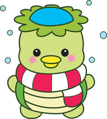 Kawaii japanese mythology Kappa sticker cute.
Cute kappa mascot ghost japanese.