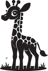 Zebra Silhouette isolated on white background Minimalist elephant vector shape icon