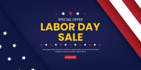 American Labor Day Sale Banner Design