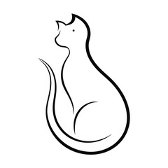 Cat minimalist logo design 2.eps