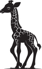 Zebra Silhouette isolated on white background Minimalist elephant vector shape icon