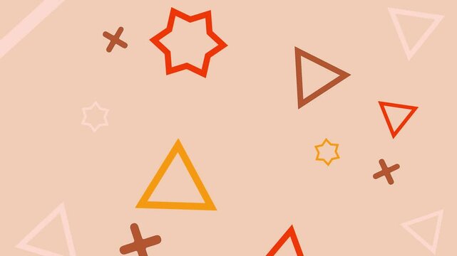 Video Graphic Triangle and Star Pattern Icons for Web and Safety Signs