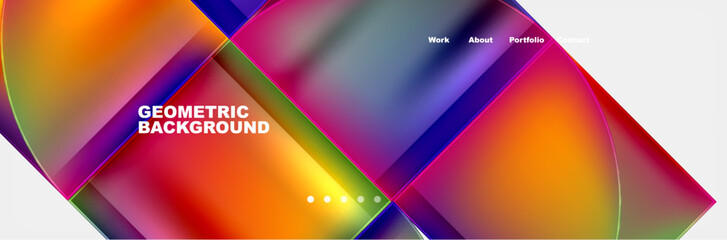 Trendy Simple Round Triangle and Circle with Gradients Abstract Background. Vector Illustration For Wallpaper, Banner, Background, Card, Book Illustration, landing page