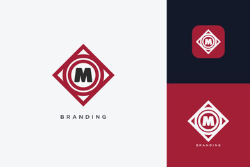 M Letter Trademark Brand Logo