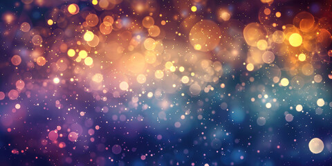 Fototapeta premium A dreamy scene of softly glowing bokeh lights, casting a magical spell, as abstract background