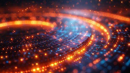 Fototapeta premium Abstract Circuit Board With Lights