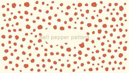 Paprika Pattern Background, Hand Drawn Style Abstract Pattern Background.