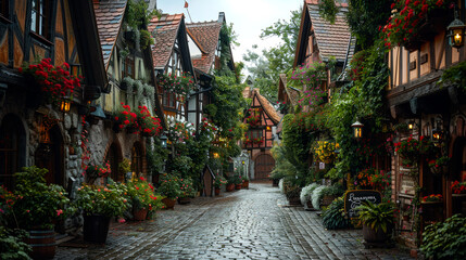 Fototapeta premium street of city medieval