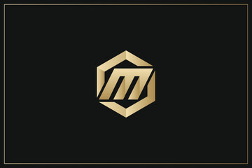 M Letter Trademark Brand Logo
