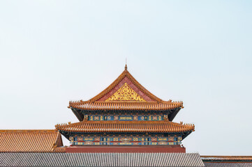 Obraz premium Eaves of a palace in the Forbidden City, Beijing