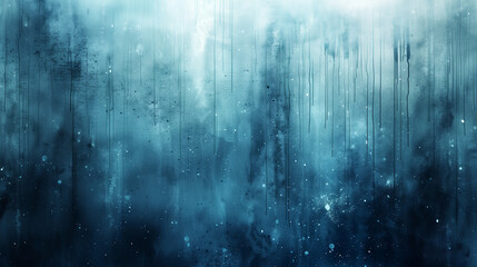 Misty Winter Drizzle - Abstract Blue & White Water Droplets