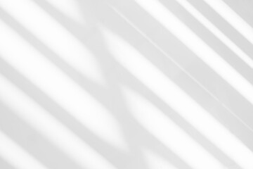 Obraz premium Gray shadow and light blur abstract background on white wall from window. Dark stripe grey shadows indoor in room background, monochrome, shadow overlay effect for backdrop and mockup design