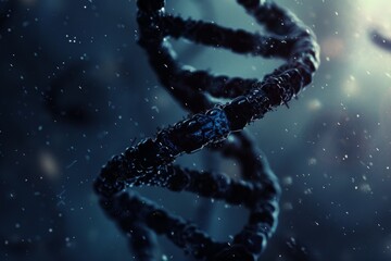 Obraz premium Spiral of DNA double helix. Abstract science or medicine background with DNA strands structure