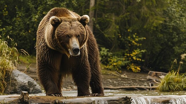 Brown bear in the summar