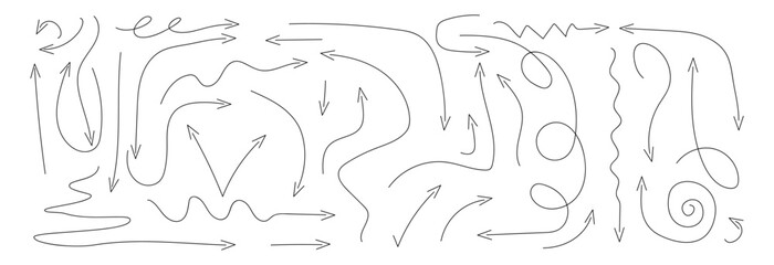 A set of various arrows pointing in different directions.