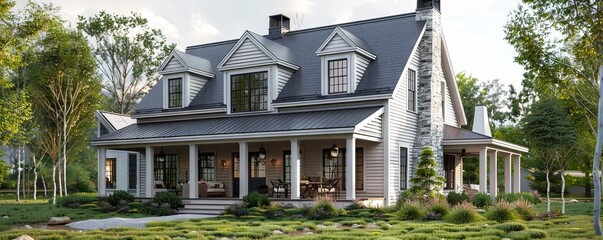 Saltbox house with a historical touch.