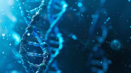 Spiral of DNA double helix. Abstract cell or molecule genes background with DNA strands structure