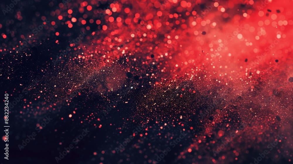 Poster enchanting presentation with red and black sparkles, a vibrant abstract backdrop with a touch of mag