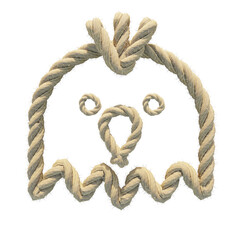 chicken rope cut out isolate transparent background