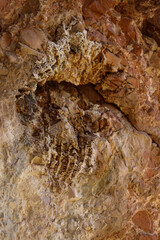 Rock formations at lower cliff dwellings at Tonto National Monument, Arizona