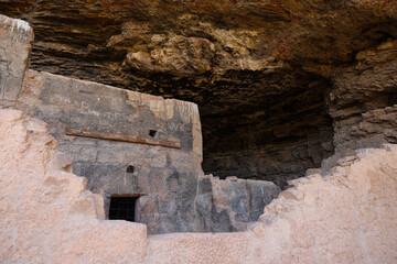 Inside the lower cliff dwellings at Tonto National Monument, Arizona