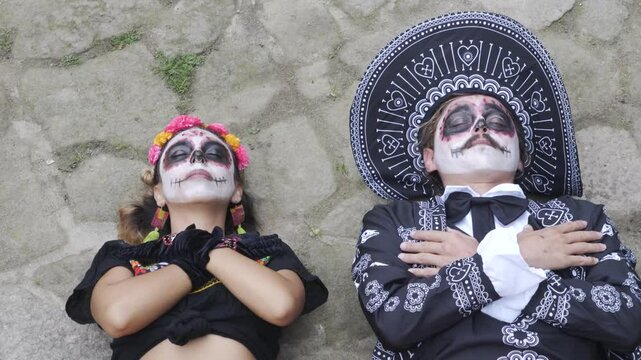 Catrin and Catrina Awakening in Dramatic Pose