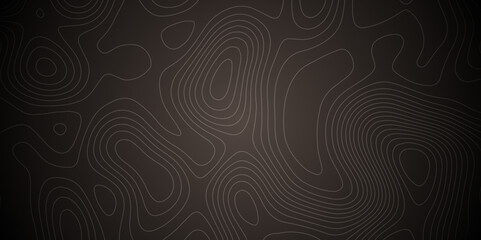 Abstract background wavy topographic line contour geography map. Seamless pattern and banner design. Modern and dynamic feel to topographic mapping vector illustration.