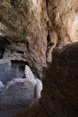 Inside the lower cliff dwellings at Tonto National Monument, Arizona