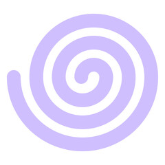 Icon of spiral geometric shape. Suitable for design decoration, scrapbook, lanyard, cut out and more