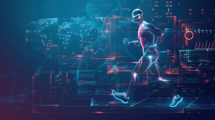 Digital Athlete:  A futuristic runner visualized by data