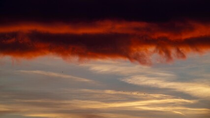 red clouds