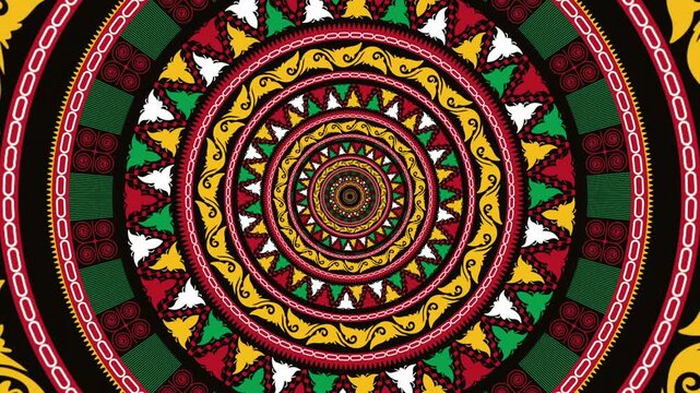 Looping animation background with acehnese pattern illustration