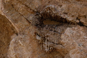 Rock formations at lower cliff dwellings at Tonto National Monument, Arizona