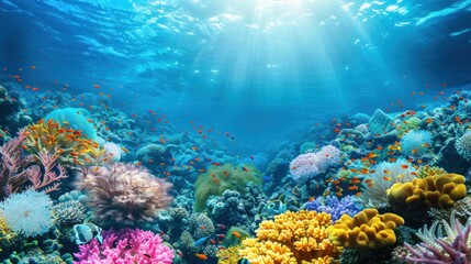 Vibrant Coral Reef Underwater