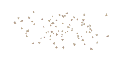 200 Indian rupee notes bundle flying in different angles and orientations isolated on black background