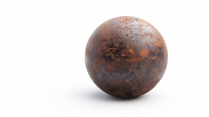  A close-up of a metal object against a white background