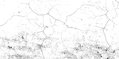 Grunge black and white pattern. Grunge overlay texture effect. Cracked earth, desert texture abstract vector background.