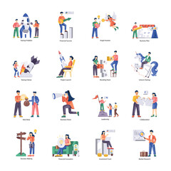 WebCollection of Business Flat Illustrations 


