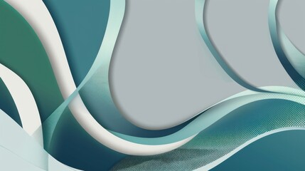 Abstract Blue and Green Waves