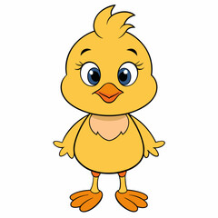 Chicken Vector Illustration, hean Vector Art, rooster Silhouette, cartoon chicken with sign Character