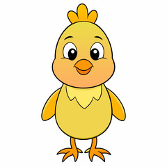 Chicken Vector Illustration, hean Vector Art, rooster Silhouette, cartoon chicken with sign Character