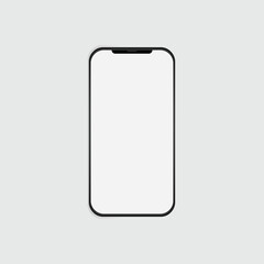Realistic mobile phone frame only mockup, template. Isolated stock illustration