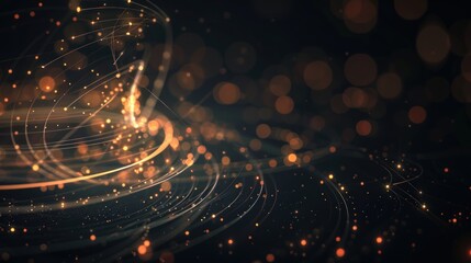 Obraz premium Abstract Swirling Golden Lights