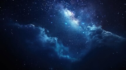 Fototapeta premium Night Sky with Nebula and Stars