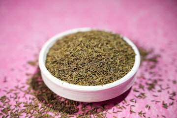 Black Cumin seeds are kept on a tray.
