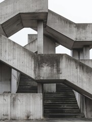 Fototapeta premium Concrete architecture abstract geometric design