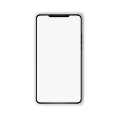 Realistic mobile phone frame only mockup, template. Isolated stock illustration