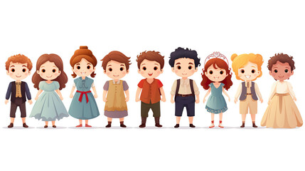 Children dressed as fairies against a white background 