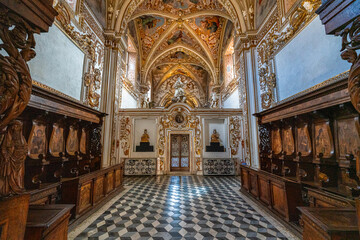 Fototapeta premium The marvelous Certosa di Padula, monastic complex and Unesco world heritage site in the province of Salerno, Campania, Italy.